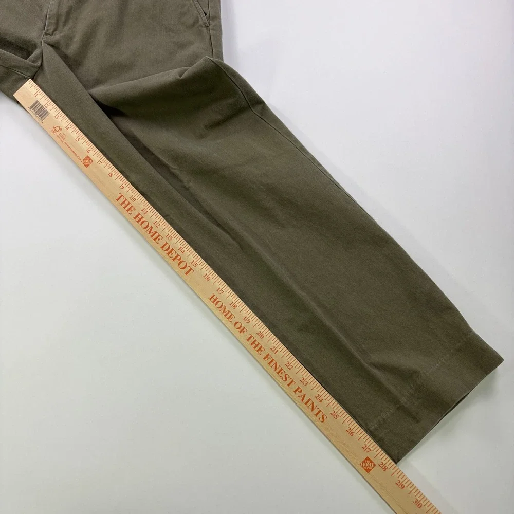Bills Khakis M3 Trim Fit Chinos Mens 34 Olive Green Made in USA Vintage Pants